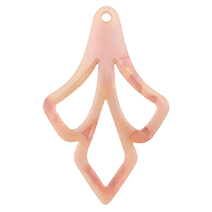Resin hangers Peach pink opal