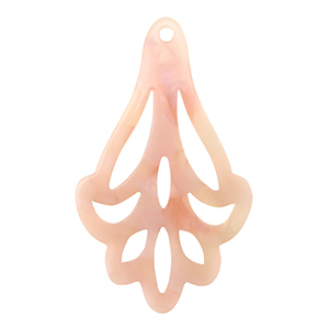 Resin hangers Peach pink opal