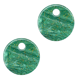 Resin hangers 12mm Multicolor green