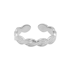 Roestvrij stalen (RVS) Stainless steel ringen twist Zilver