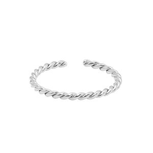 Roestvrij stalen (RVS) Stainless steel ringen twist Zilver