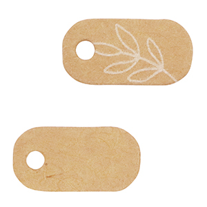 Sieraden kaartjes flowers Brown