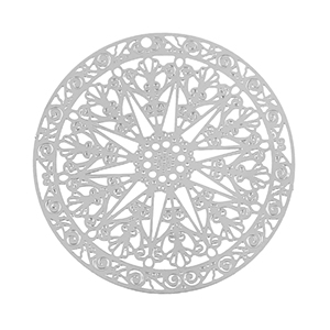 Roestvrij stalen (RVS) Stainless steel bedels bohemian 40mm Silver