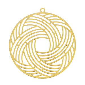 Roestvrij stalen (RVS) Stainless steel bedels bohemian 45mm Gold