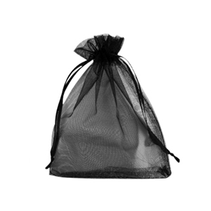 Sieraad zakje organza 10x12cm Black