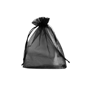 Sieraad zakje organza 7x9cm Black