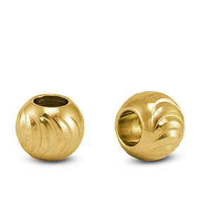 Roestvrij stalen (RVS) stainless steel kralen 8mm Gold