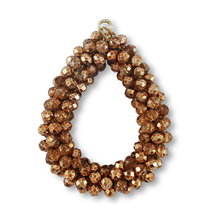 Top facet hangers druppel Copper brown