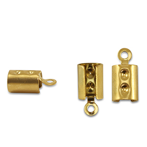 Roestvrij stalen (RVS) Stainless steel onderdelen veterklemmen Gold