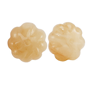 Natuursteen kralen aventurijn kwarts bloem Copper orange