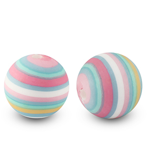 Siliconen kralen 15mm rond Multicolor