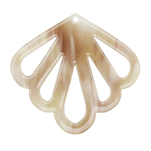 Resin hangers schelp Beige