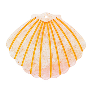 Resin hangers schelp Light pink