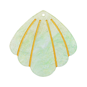 Resin hangers schelp Mint green