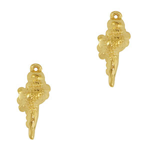 Roestvrij stalen (RVS) Stainless steel bedel schelp Gold