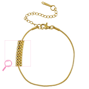 Roestvrij stalen (RVS) Stainless steel armbanden Gold