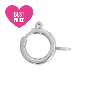 Roestvrij stalen (RVS) Stainless steel onderdelen slotje 7x9mm Zilver