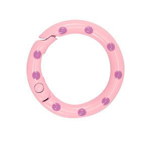 Gekleurde onderdelen sleutelhanger ring Pink-purple