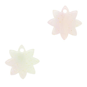 Resin hangers bloem Multicolor lilac-green