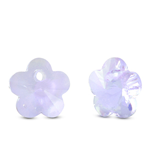 Hangers van Crystal glas bloem Light purple