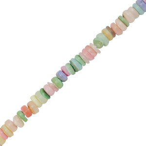 Schelp kralen disc Pastel multicolor