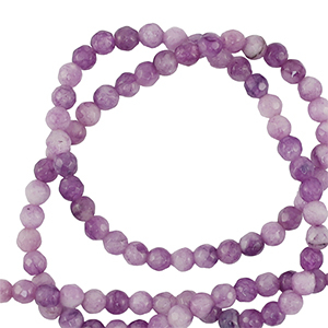 Natuursteen kralen 3mm facet geslepen Light purple