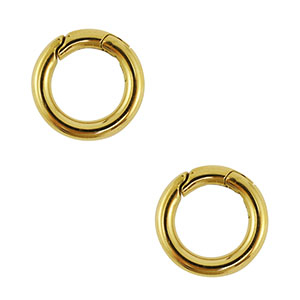 Roestvrij stalen (RVS) Stainless steel onderdelen clasp rond Gold