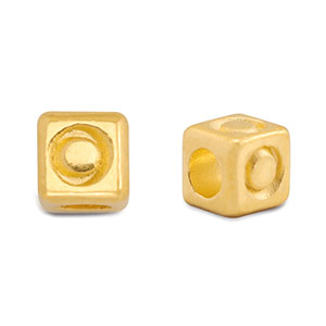 Letterkralen DQ metaal O Goud (nikkelvrij)