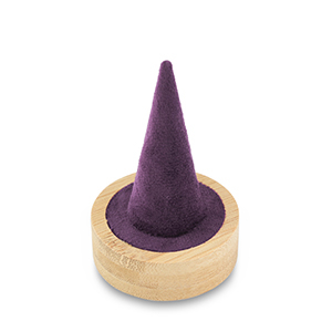 Sieraad display voor ringen Natural-aubergine purple