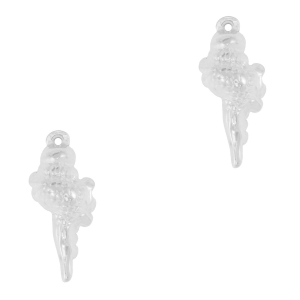 Roestvrij stalen (RVS) Stainless steel bedel schelp Silver