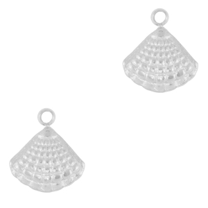 Roestvrij stalen (RVS) Stainless steel bedel schelp Silver