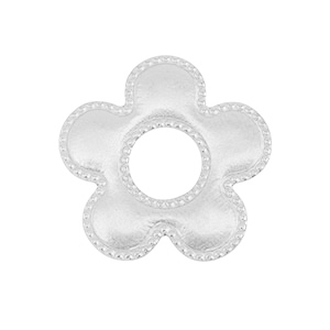 Roestvrij stalen (RVS) Stainless steel bedels/tussenstuk bloem Silver