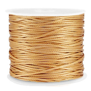 Macram&eacute; draad gevlochten 1mm Gold