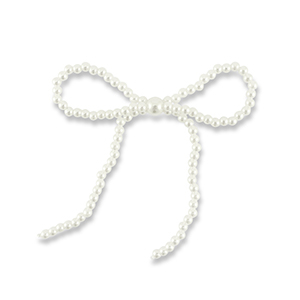 Statement hangers parels strik Pearl white