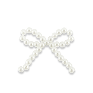 Statement hangers parels strik Pearl white