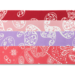 Bandana mix van 4 Red-light pink-purple-dark pink