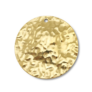 Roestvrij stalen (RVS) stainless steel bedels rond Gold