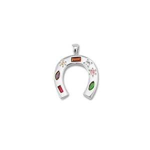 Brass TQ metaal bedels hoefijzer Silver