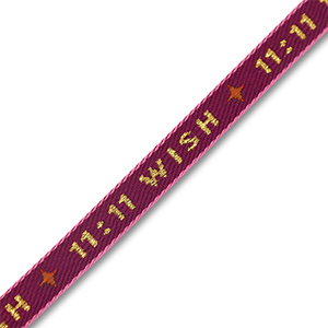 Lint met tekst "11:11 Wish" Purple-gold