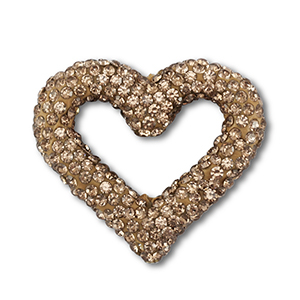 Bohemian kralen hart Taupe brown