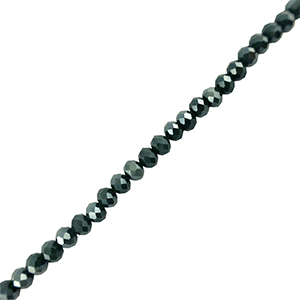 Top Facet kralen 4x3mm disc Dark green