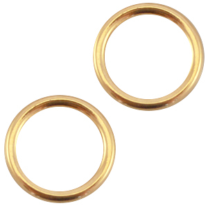 DQ metaal dichte ring 13.5mm Goud (nikkelvrij)