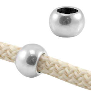 DQ metaal kraal 10mm Antiek zilver (nikkelvrij)