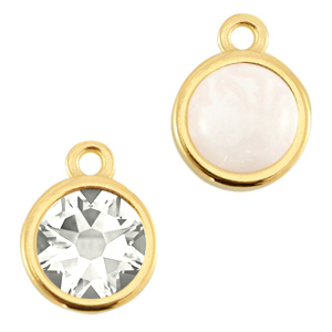 DQ metaal settings bedel voor 7mm cabochon en SS34 flatback Goud (nikkelvrij)