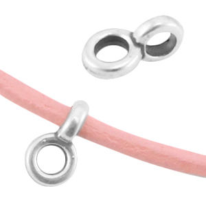 DQ metaal hanger met oog &Oslash;2.2mm Antiek zilver (nikkelvrij)