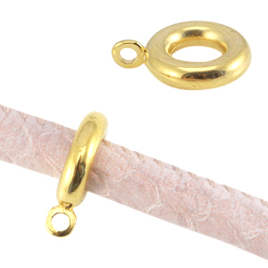 DQ metalen ring met oog &Oslash;5mm Goud (nikkelvrij)