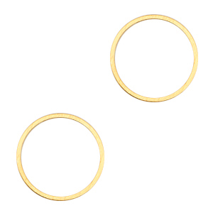 Onderdelen DQ metaal dichte ring 15mm Goud (nikkelvrij)