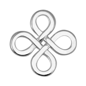 Bedels DQ metaal tussenstuk Infinity vierkant Antiek zilver (nikkelvrij)