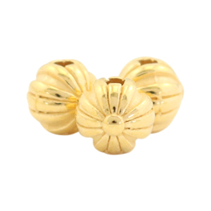 Kralen DQ metaal bal 6mm Goud (nikkelvrij)