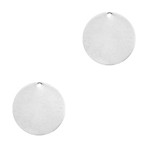 Designer Quality metaal voor ImpressArt Bedel rond 12mm Antiek zilver (nikkelvrij)